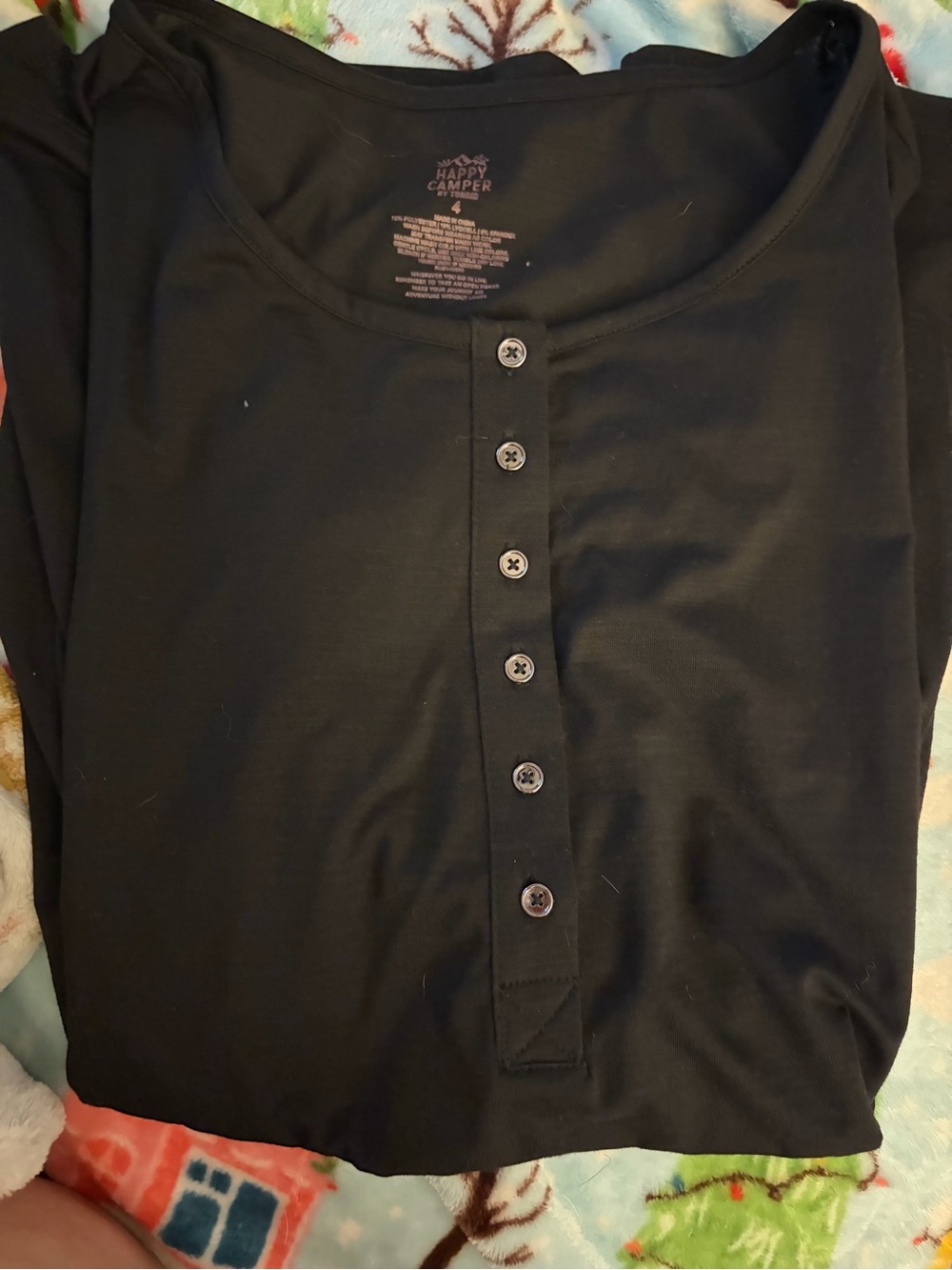 Torrid Happy Camper Black Active Shirt